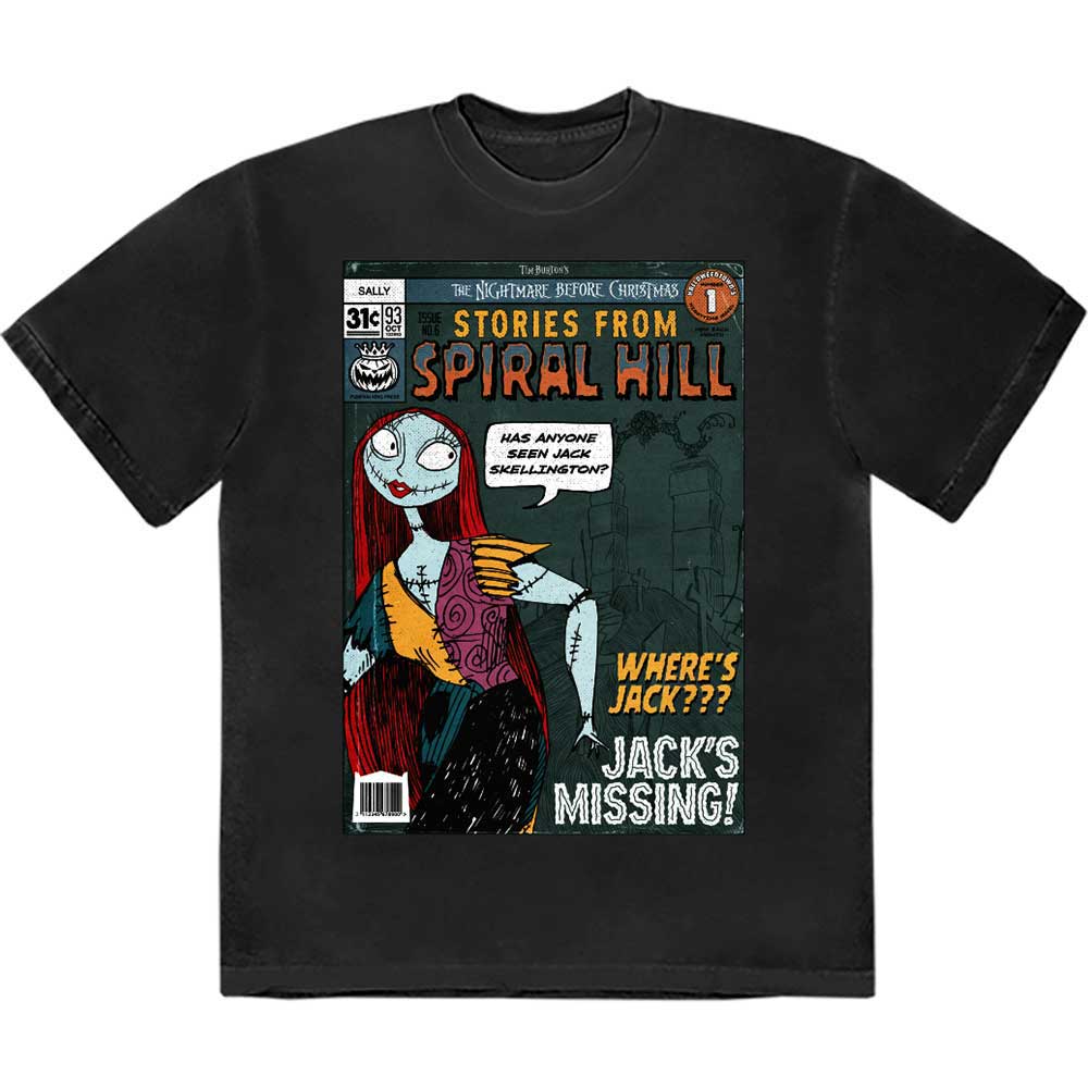 Disney The Nightmare Before Christmas Spiral Hill Sally [T-Shirt] Black