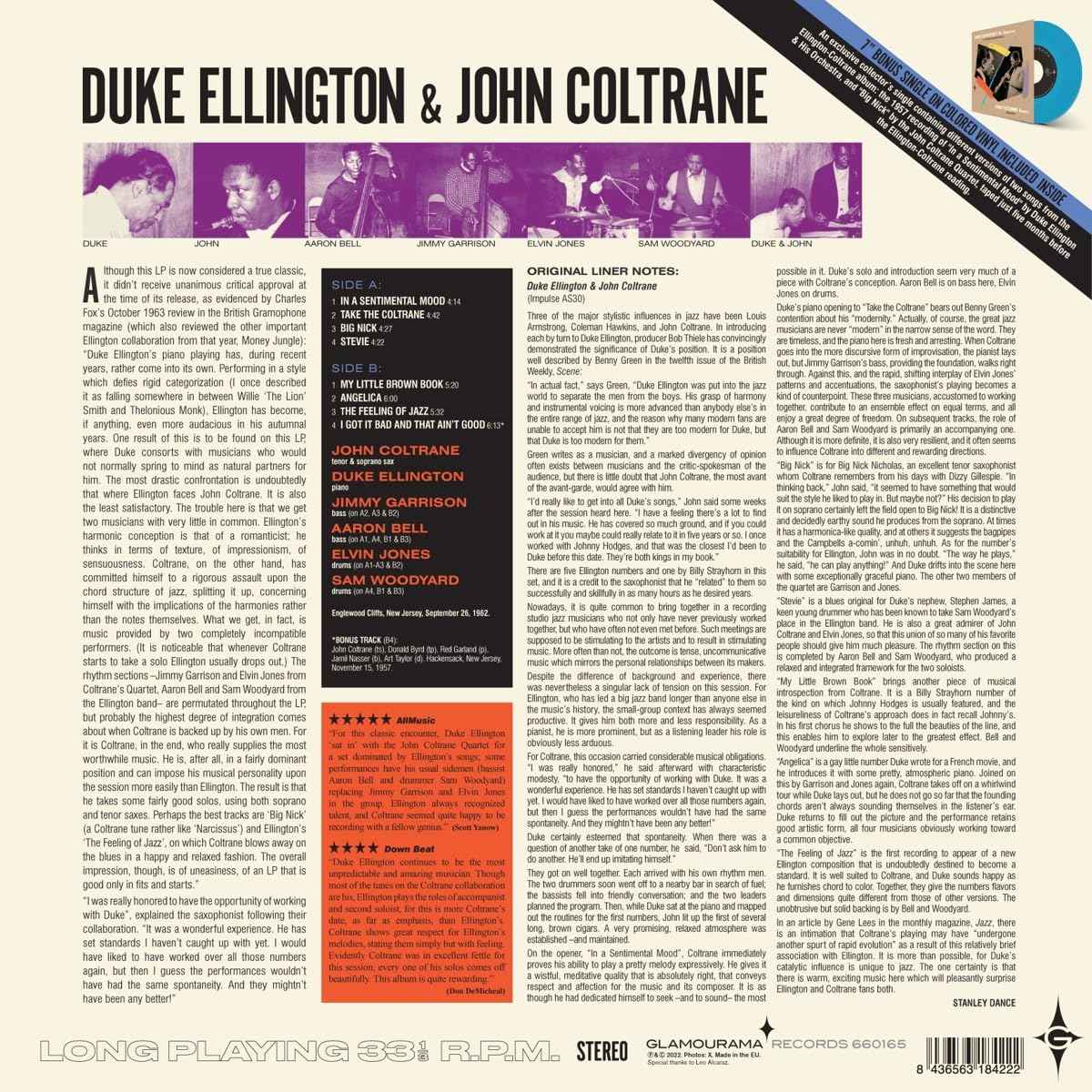 Duke Ellington & John Coltrane (180 Gram Blue Colored Vinyl with Bonus 7-Inch) [Import] [Vinyl]
