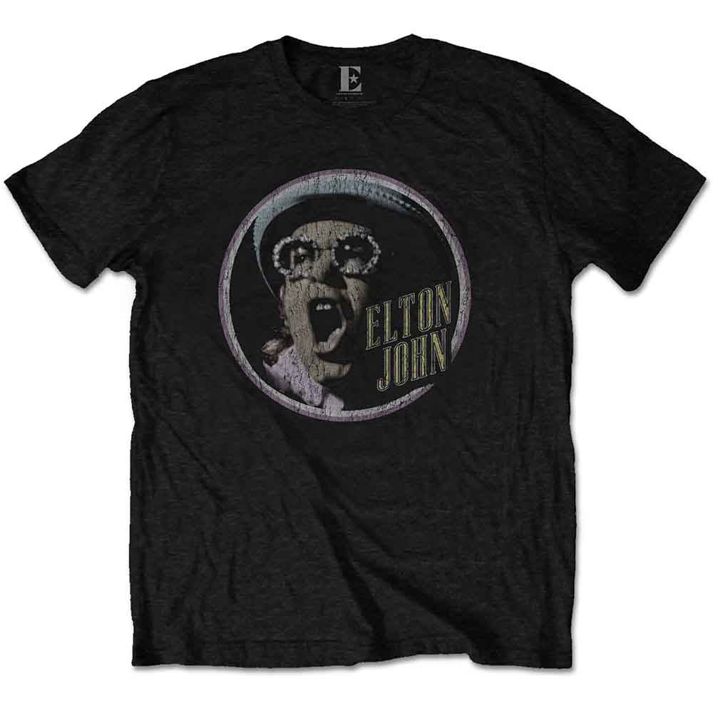 Elton John Circle [T-Shirt] Black