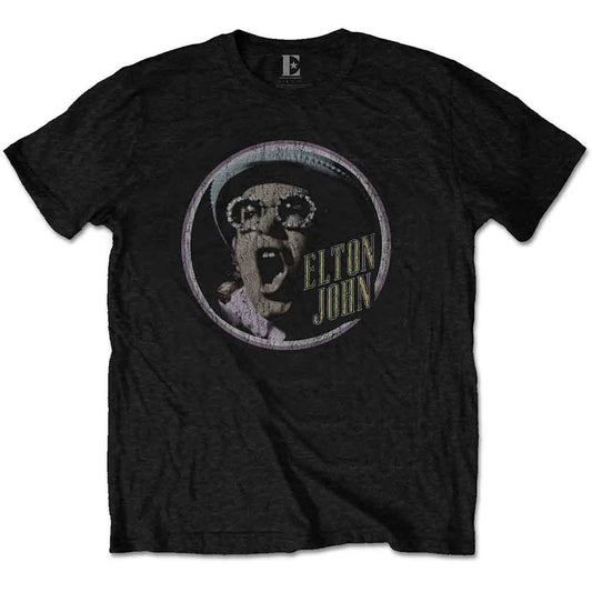 Elton John Circle [T-Shirt] Black