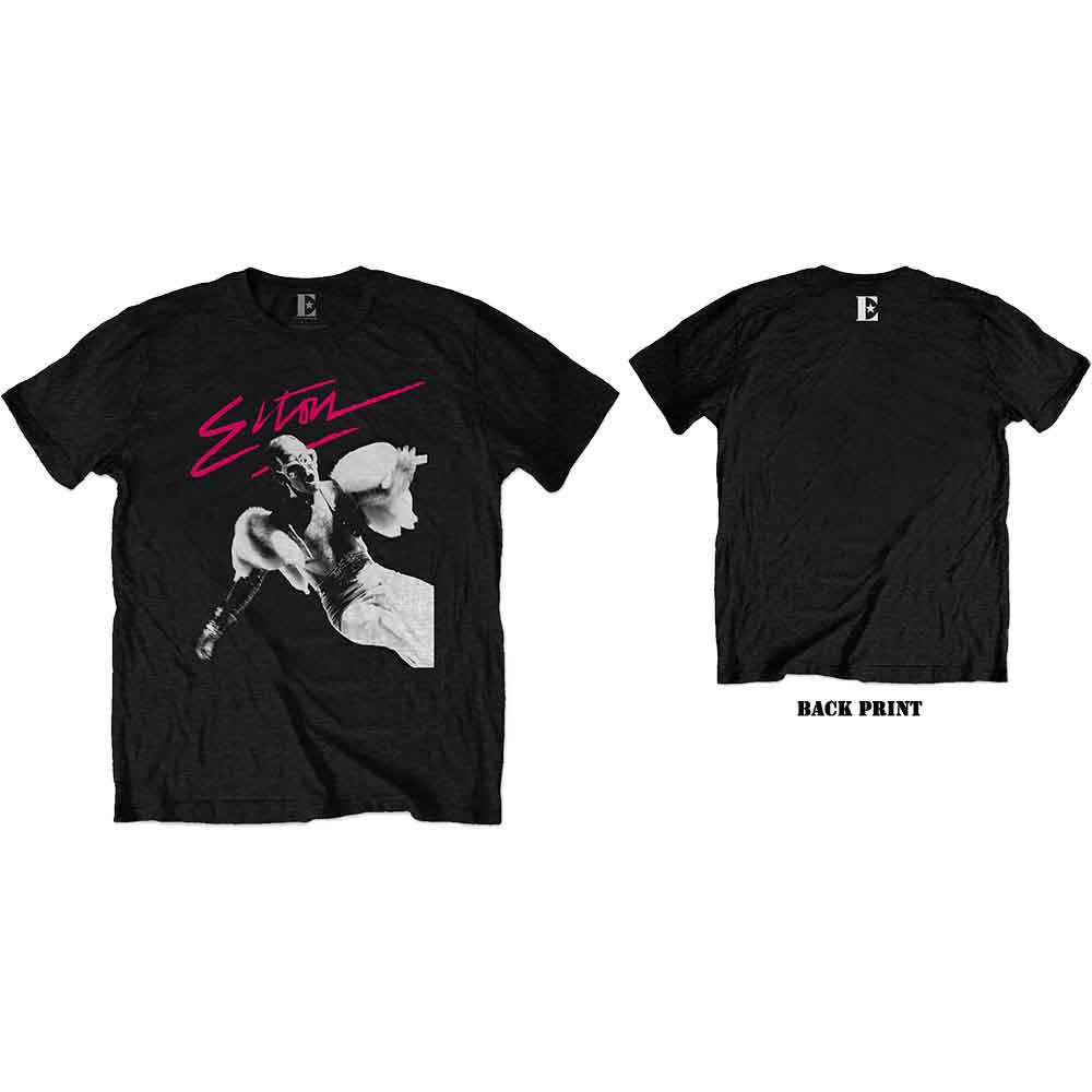 Elton John Pink Brush [T-Shirt] - Rock Band Apparel