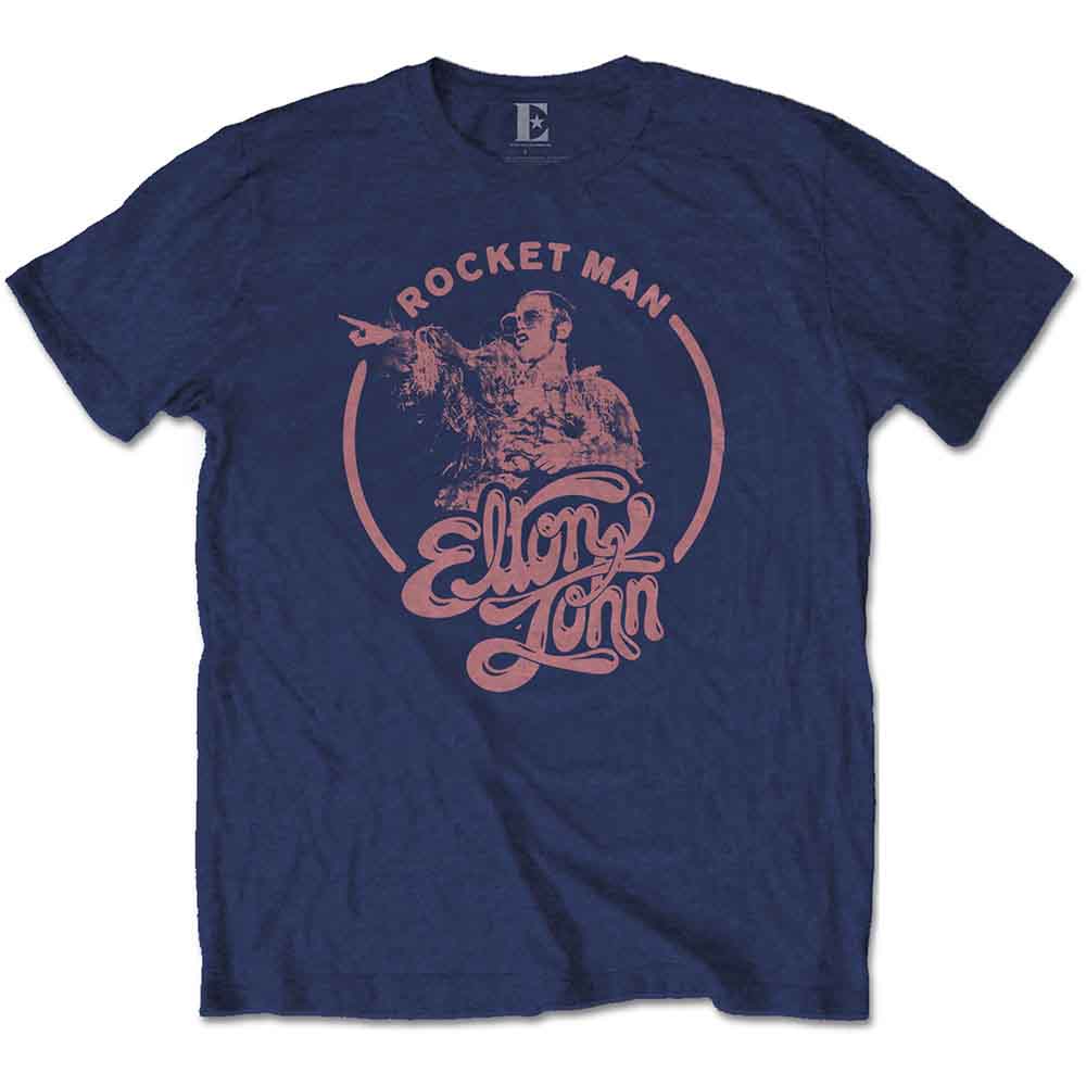 Elton John Rocketman Circle Point [T-Shirt] Blue