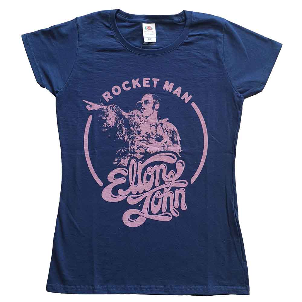 Elton John Rocketman Circle Point [T-Shirt] Blue