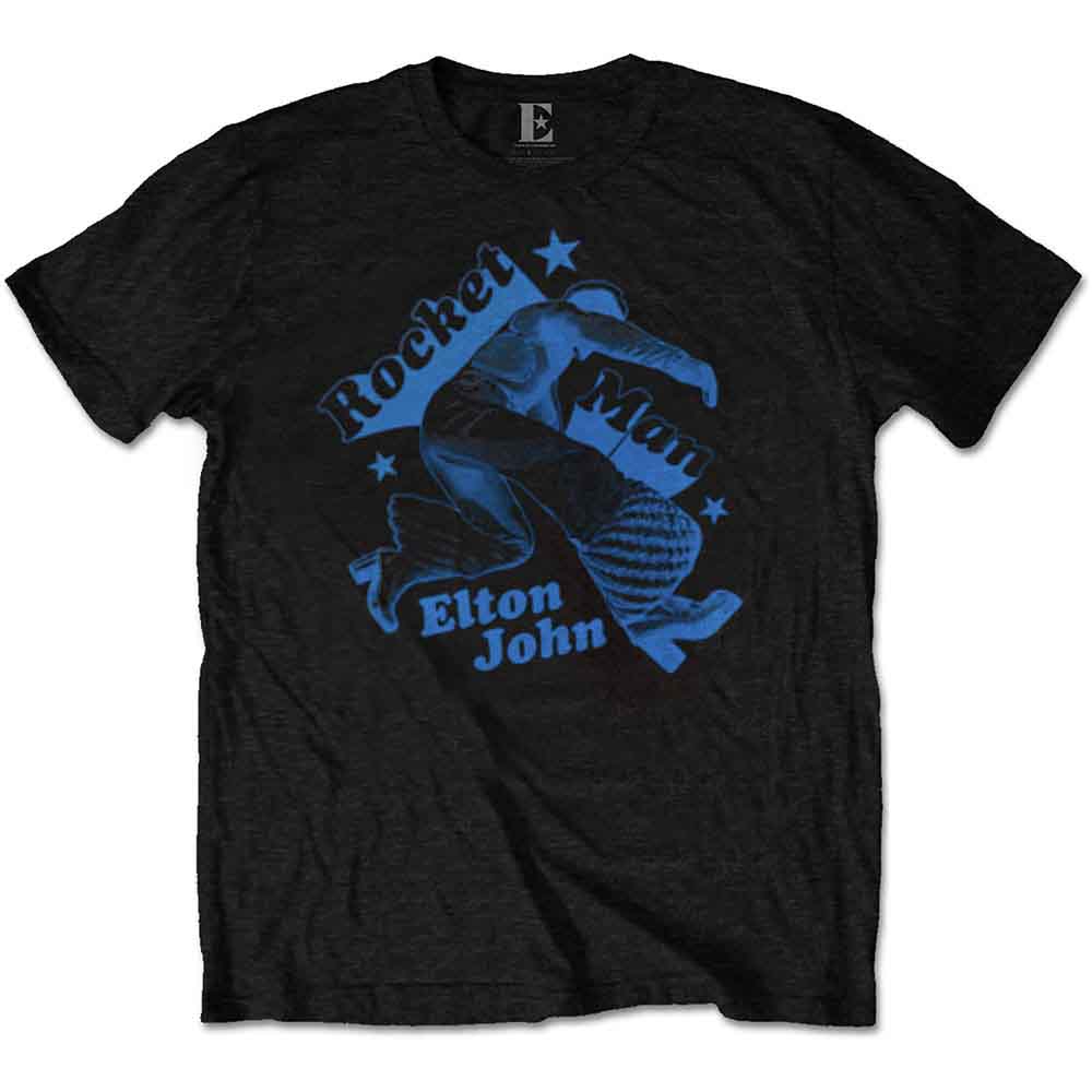 Elton John Rocketman Jump [T-Shirt] Black