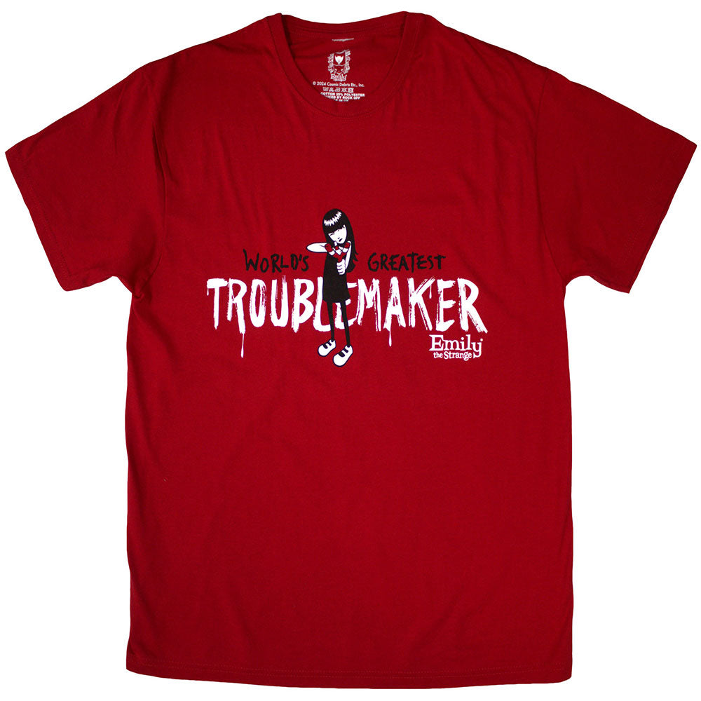 Emily The Strange Troublemaker [T-Shirt] Red