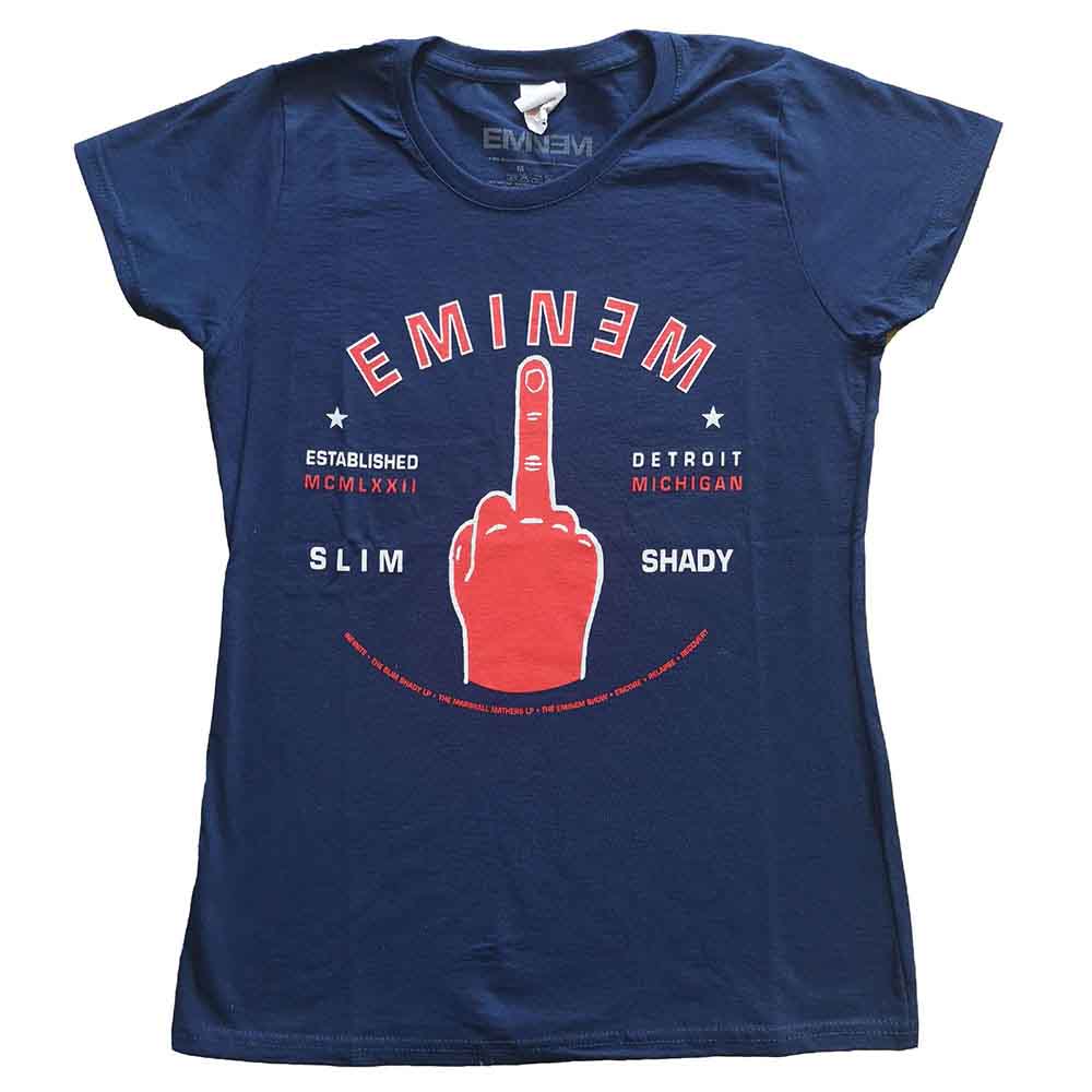 Eminem Detroit Finger [T-Shirt] Blue