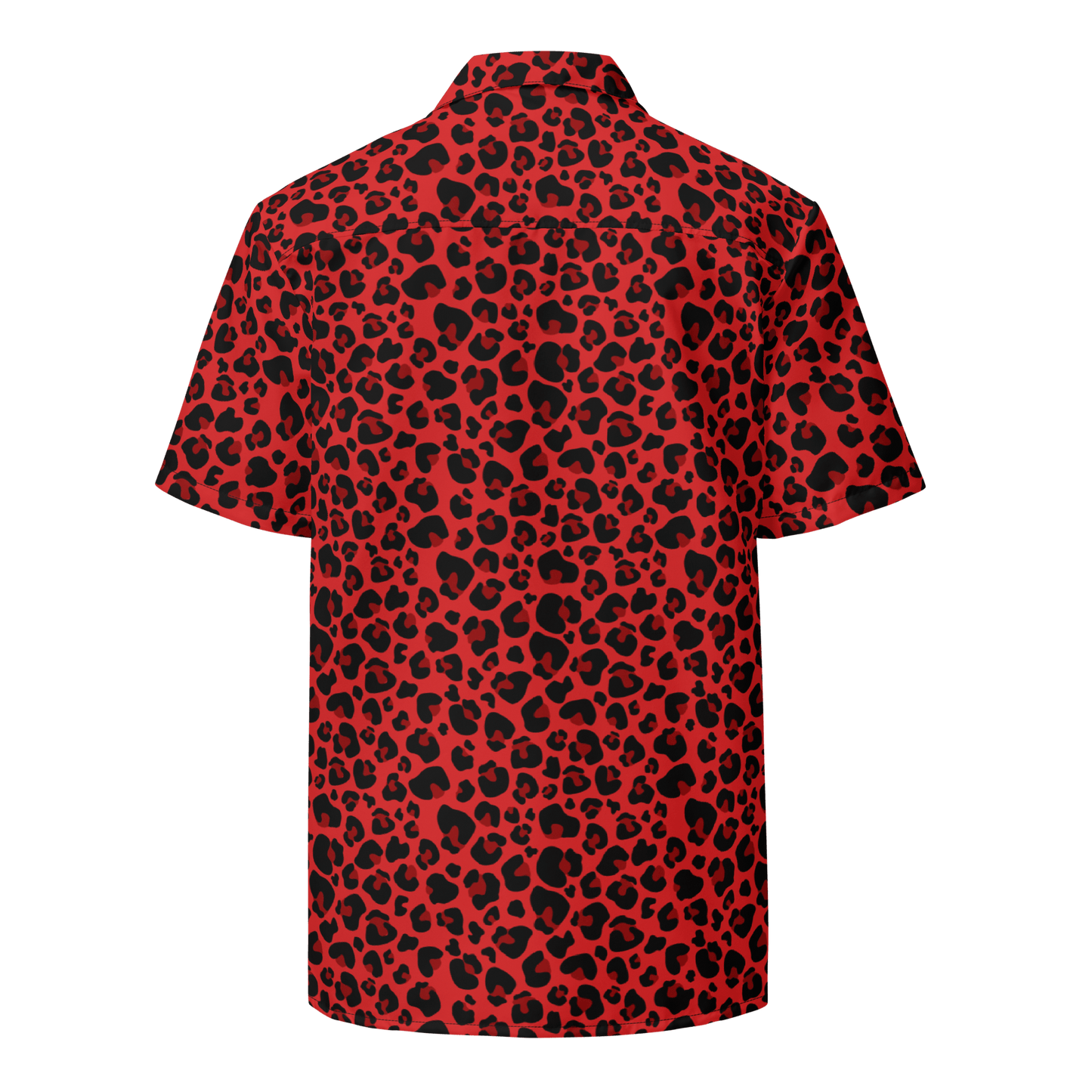 Feline Fever Red Cheetah Button-Up Shirt