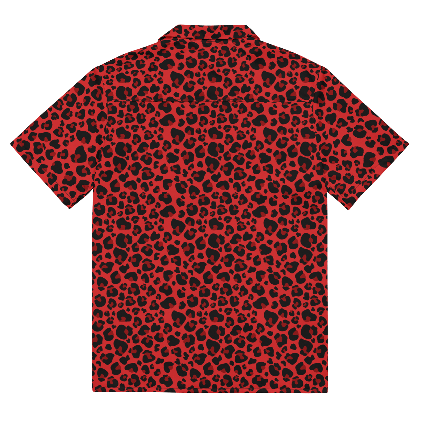 Feline Fever Red Cheetah Button-Up Shirt