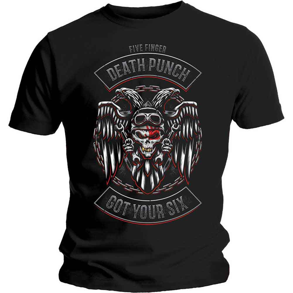 Five Finger Death Punch Biker Badge [T-Shirt] - Rock Band Apparel