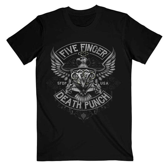 Five Finger Death Punch Howe Eagle Crest [T-Shirt] Black