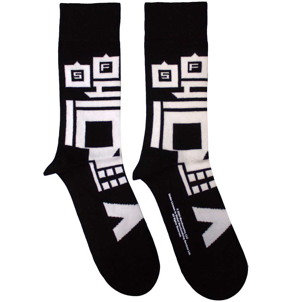 Five Finger Death Punch Pixeled Skull [Socks] Black