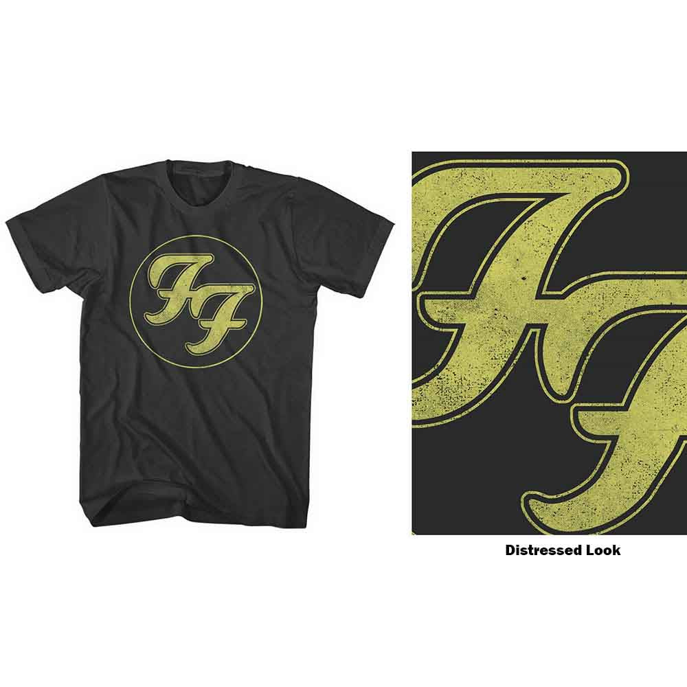Foo Fighters Distressed FF Logo [T-Shirt] Black