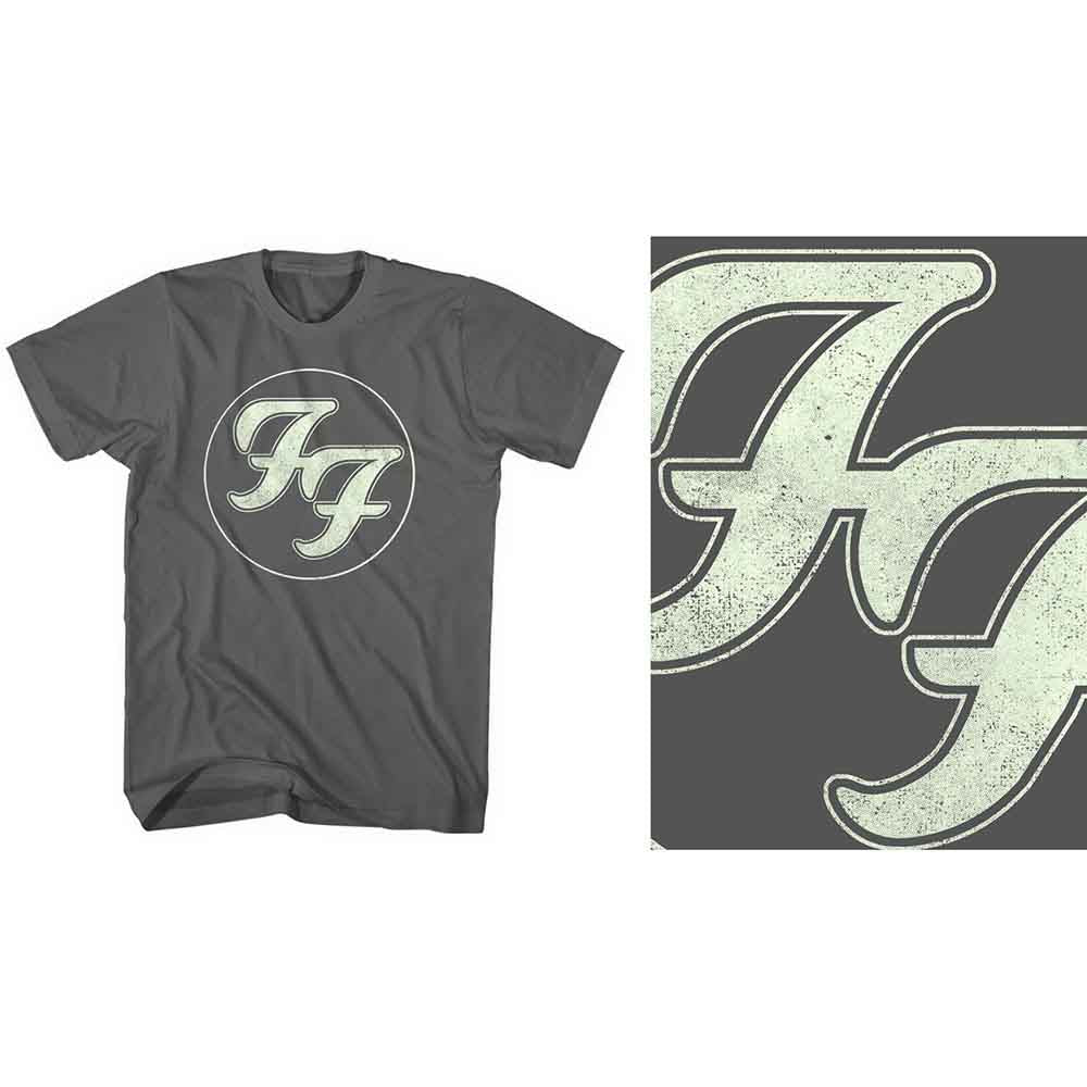Foo Fighters Gold FF Logo [T-Shirt] Grey