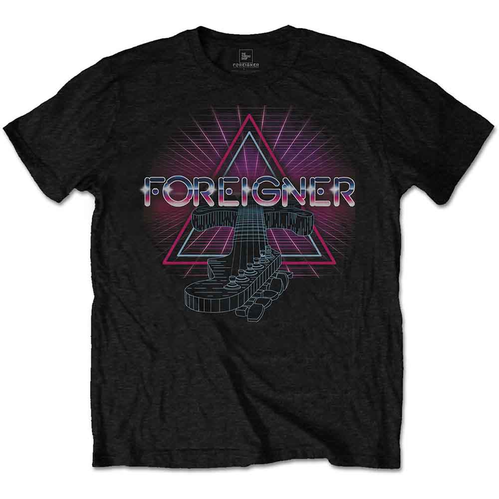 Foreigner Neon Guitar [T-Shirt] - Rock Band Apparel