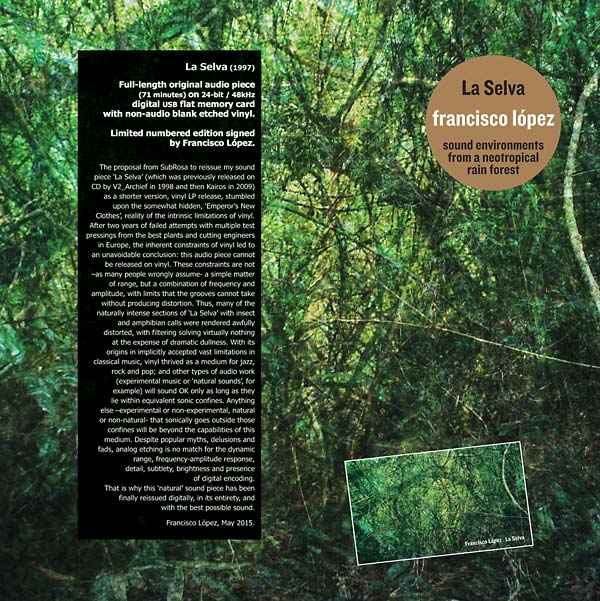 FRANCISCO LOPEZ - La Selva [Vinyl]