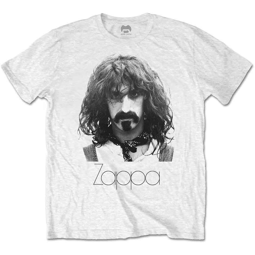 Frank Zappa Thin Logo Portrait [T-Shirt] White