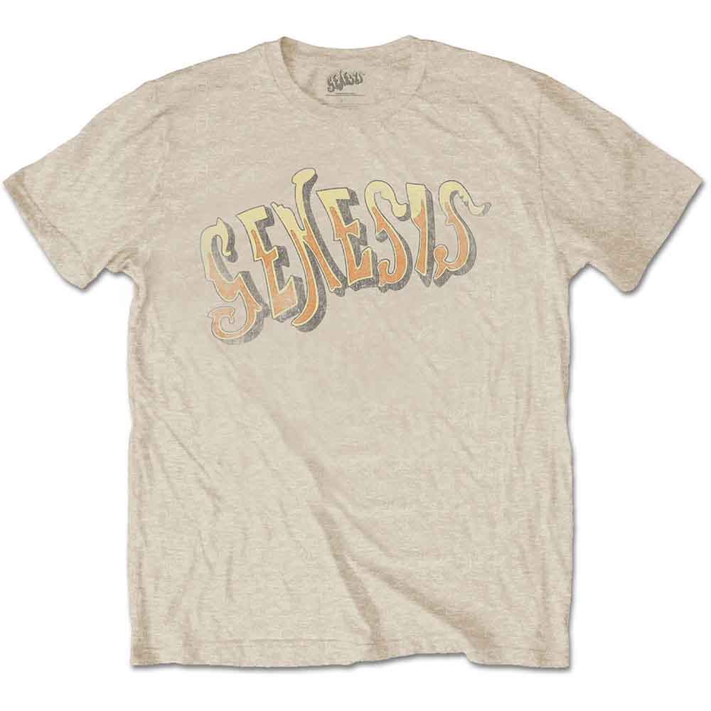 Genesis Vintage Logo - Golden [T-Shirt] - Rock Band Apparel