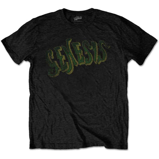 Genesis Vintage Logo - Green [T-Shirt] - Rock Band Apparel