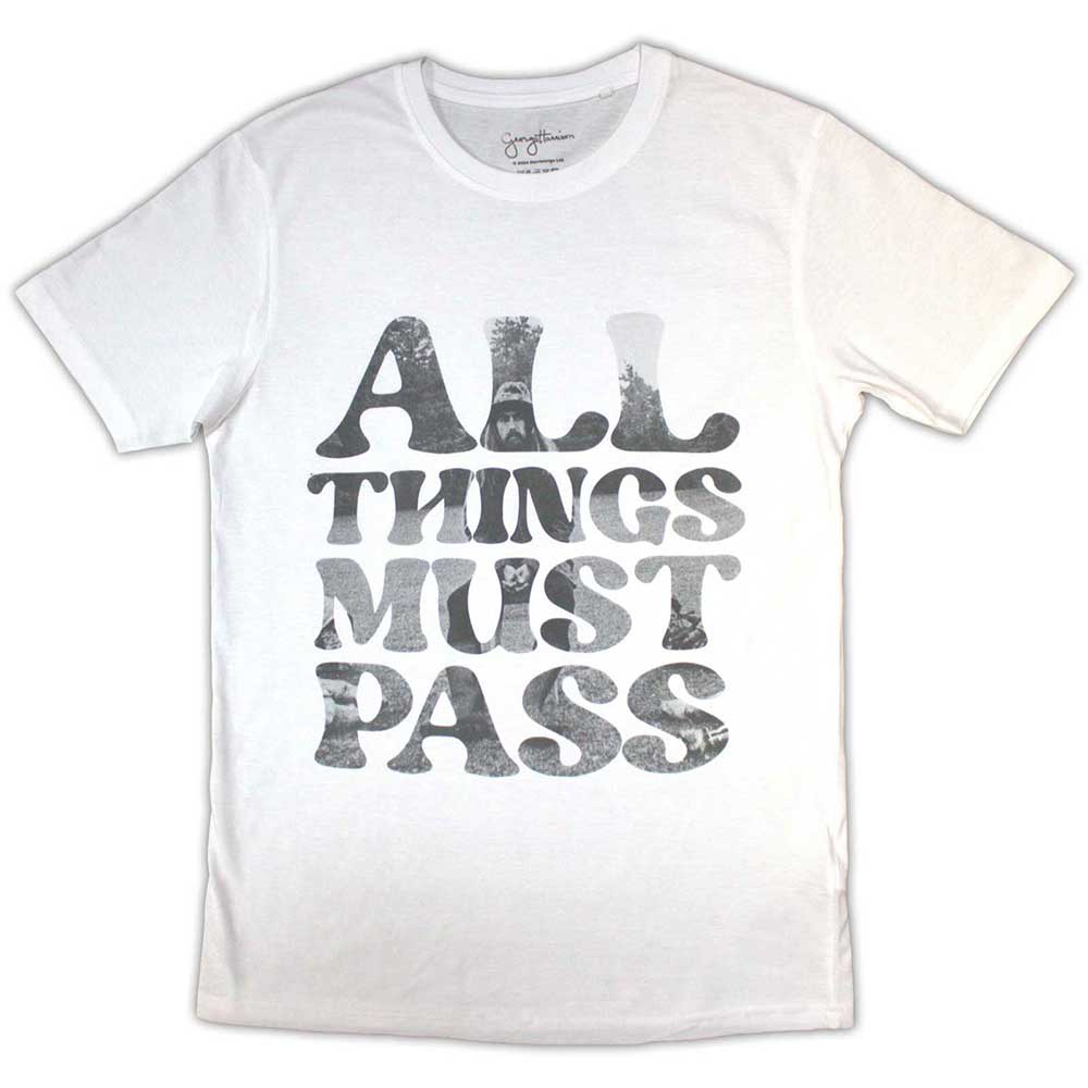 George Harrison All Things Must Pass Text Infill [T-Shirt] White