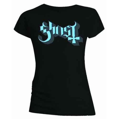 Ghost Blue/Grey Keyline Logo [T-Shirt] - Rock Band Apparel