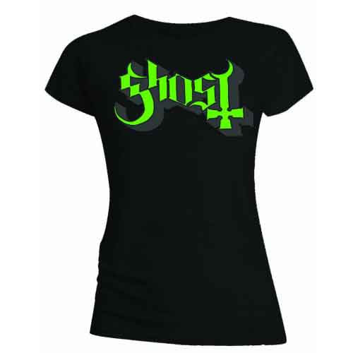 Ghost Green/Grey Keyline Logo [T-Shirt] - Rock Band Apparel