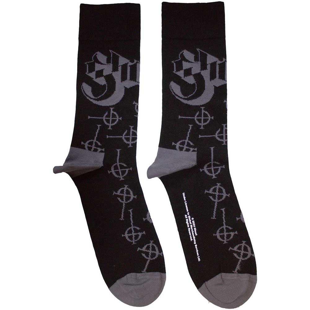 Ghost Symbol Pattern [Socks] Black