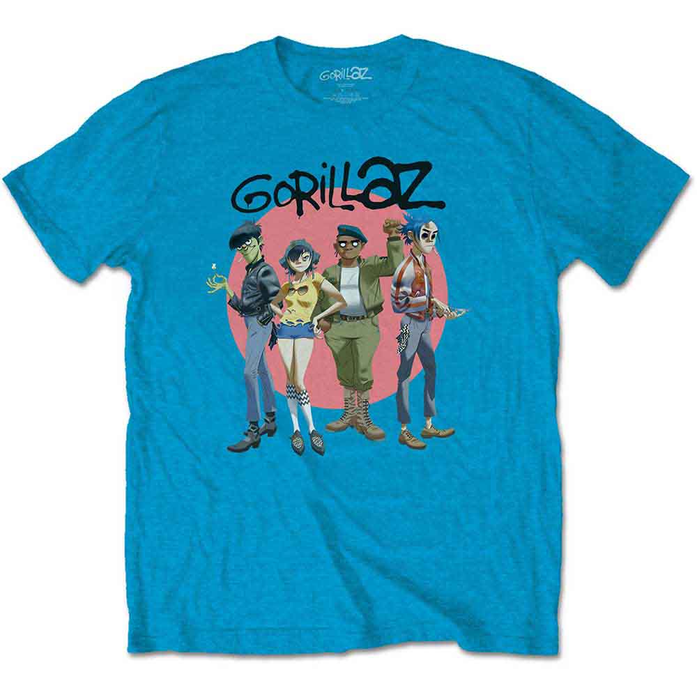 Gorillaz Group Circle Rise [T-Shirt] Blue