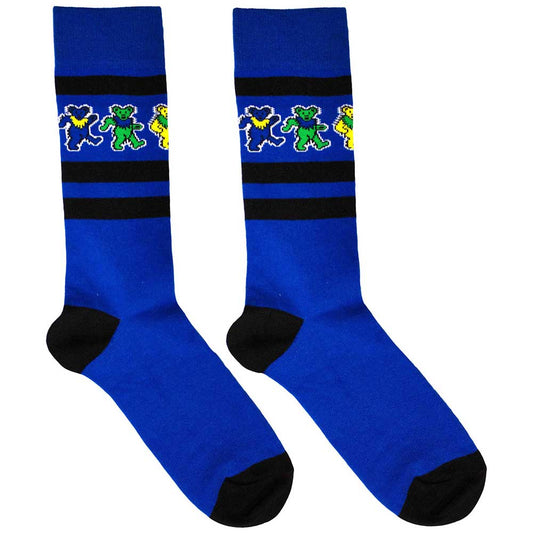 Grateful Dead Dancing Bears Stripe [Socks] Blue
