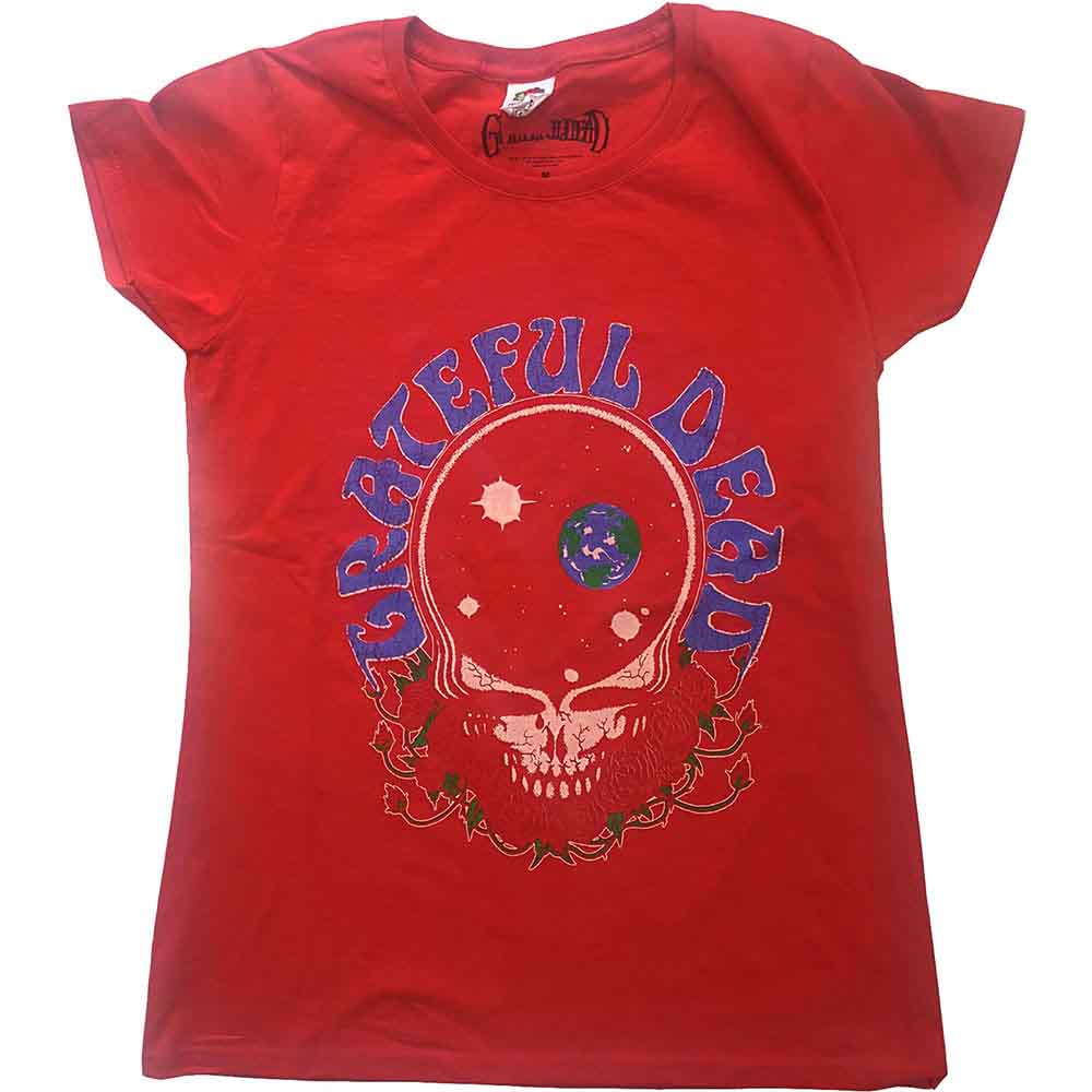 Grateful Dead Space Your Face & Logo [T-Shirt] Red