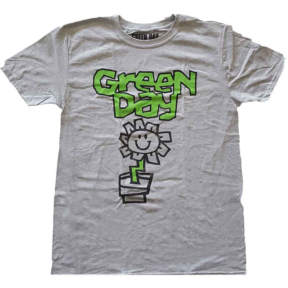 Green Day Flower Pot [T-Shirt] Grey