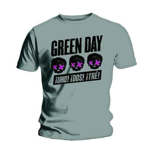 Green Day Three Heads Better Than One [T-Shirt] Grey