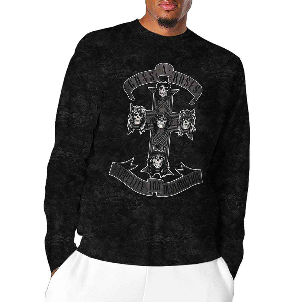 Guns N' Roses Monochrome Cross [T-Shirt] - Rock Band Apparel