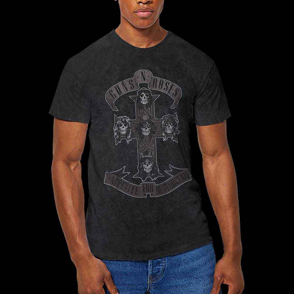 Guns N' Roses Monochrome Cross [T-Shirt] - Rock Band Apparel