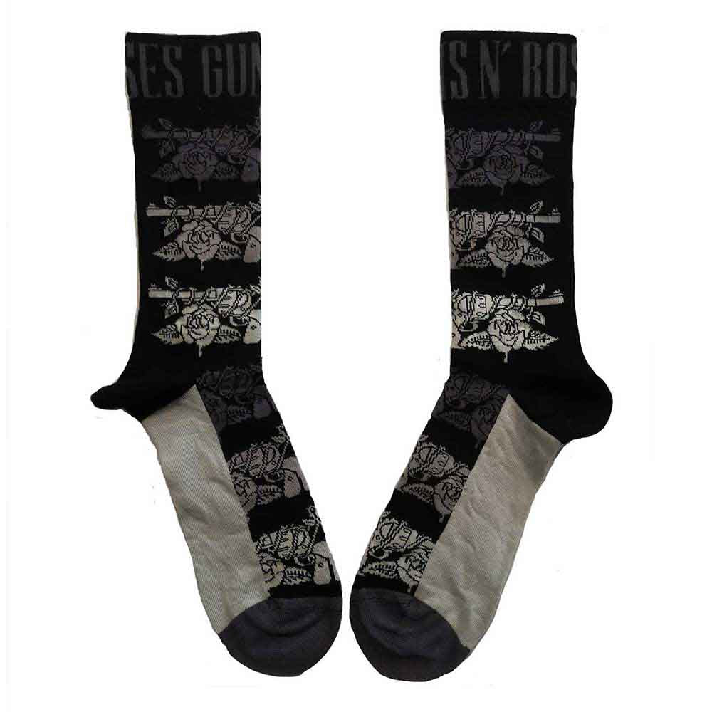 Guns N' Roses Monochrome Pistols [Socks] - Rock Band Apparel