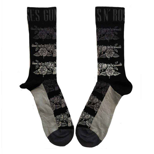 Guns N' Roses Monochrome Pistols [Socks] - Rock Band Apparel