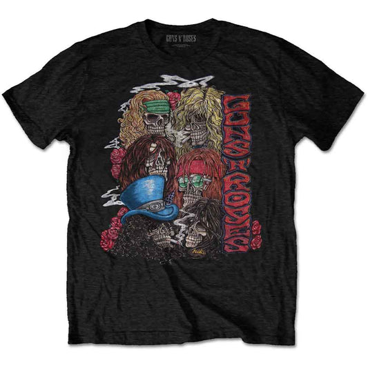 Guns N' Roses Stacked Skulls [T-Shirt] - Rock Band Apparel