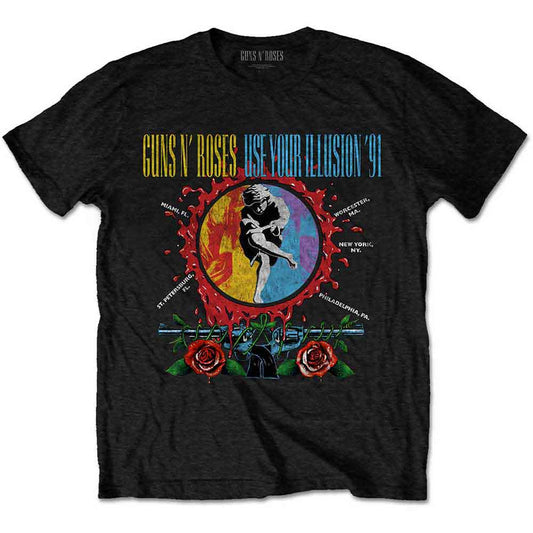Guns N' Roses Use Your Illusion Circle Splat [T-Shirt] - Rock Band Apparel