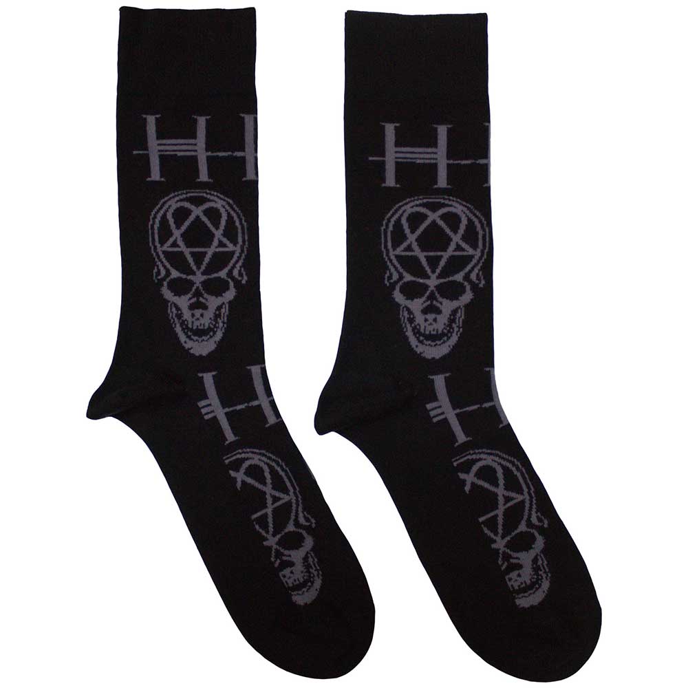 Him Heartagram Skull [Socks] Black