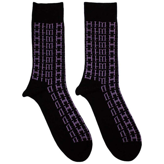 Him Logo Repeat [Socks] Black