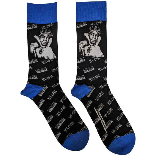 Ice Cube B&W Photo [Socks] - Rock Band Apparel