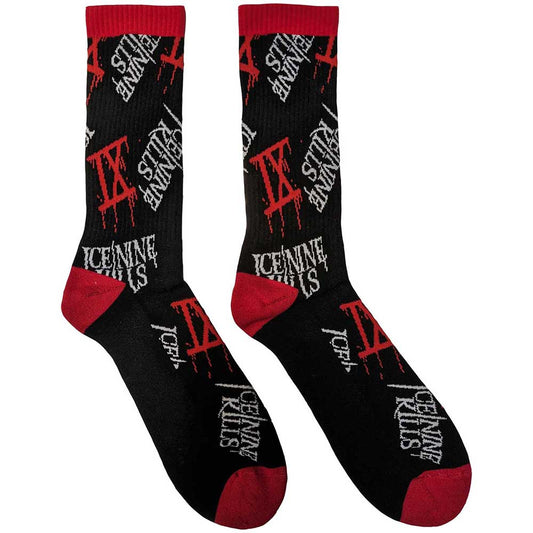 Ice Nine Kills Logos [Socks] Black