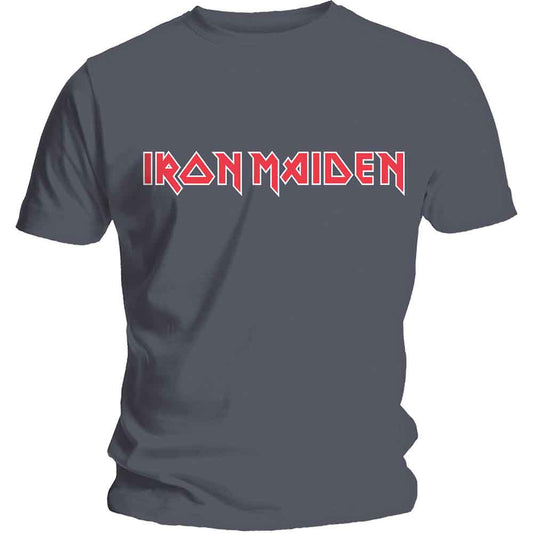 Iron Maiden Classic Logo [T-Shirt] Grey