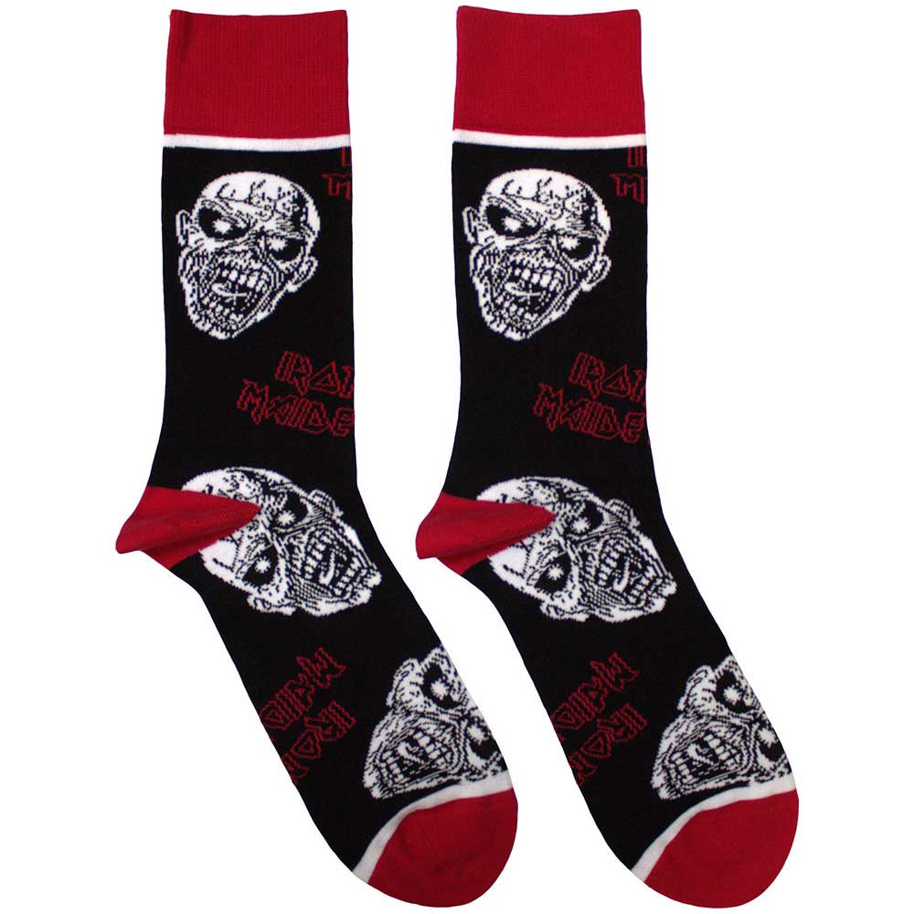 Iron Maiden Eddie Skulls [Socks] Black