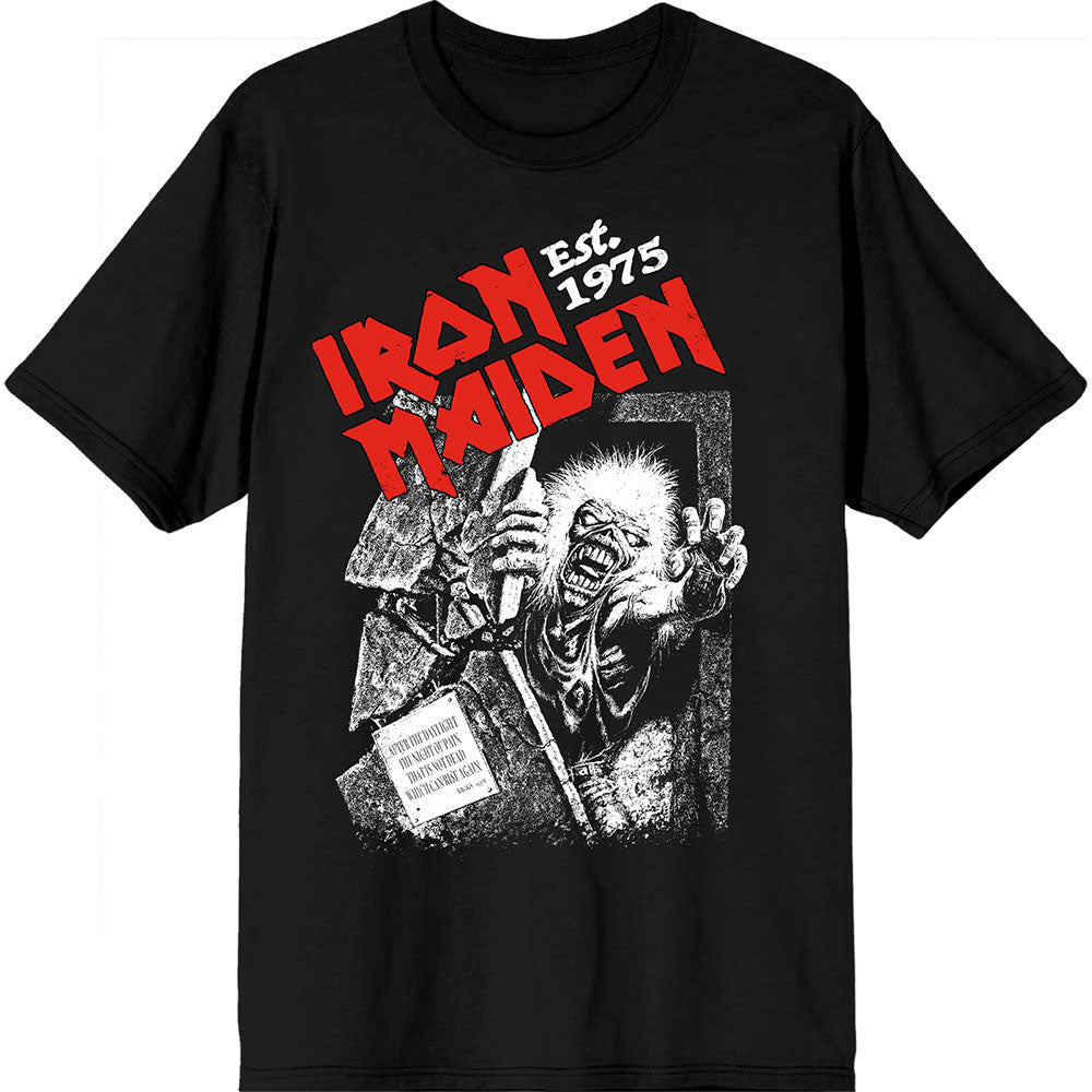 Iron Maiden Est. 1975 No Prayer Grave Red Logo [] Black