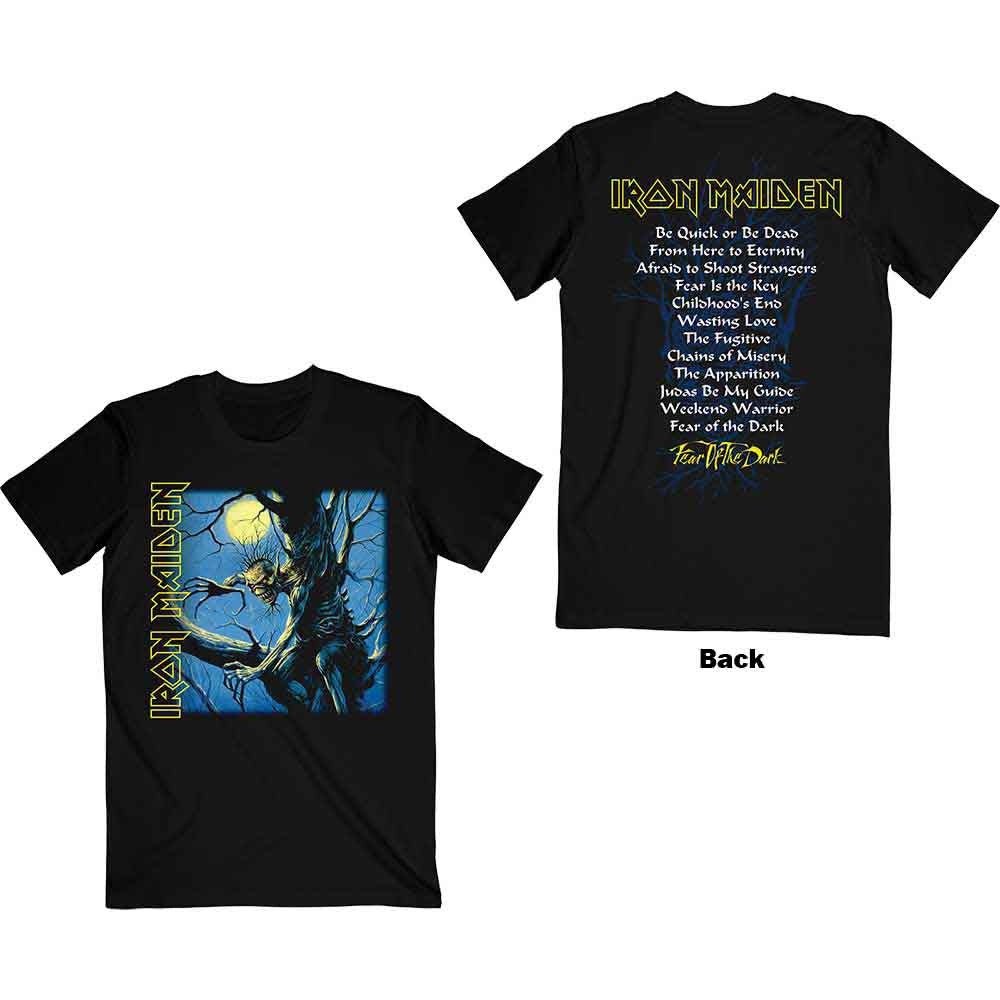 Iron Maiden Fear of the Dark Album Tracklisting [T-Shirt] Black
