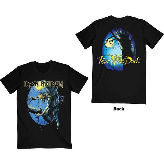 Iron Maiden Fear of the Dark Oval Eddie Moon [T-Shirt] Black