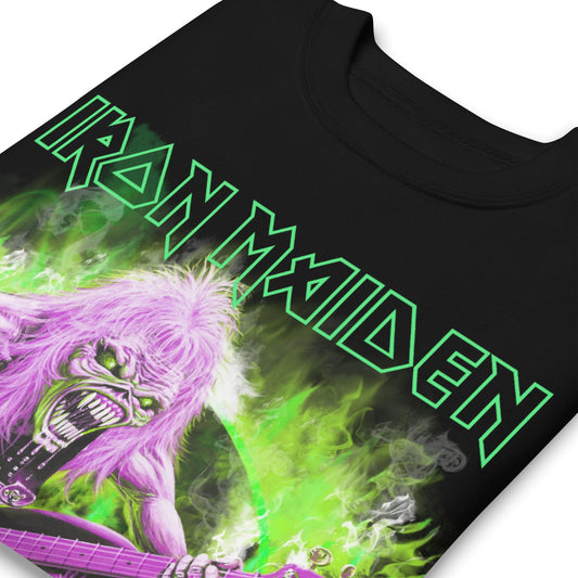 Iron Maiden - Green Guitar Jumbo Print Sweatshirt