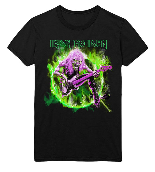 Iron Maiden - Green Guitar T-Shirt