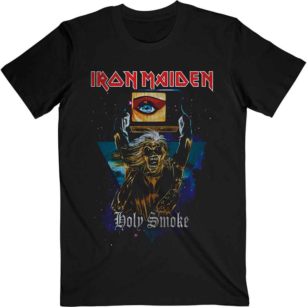 Iron Maiden Holy Smoke Space Triangle [T-Shirt] - Rock Band Apparel