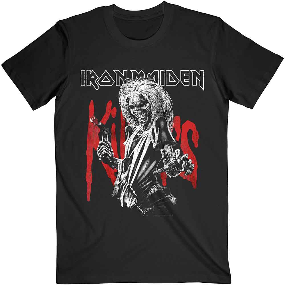 Iron Maiden Killers Eddie Large Graphic Distress [T-Shirt] Black